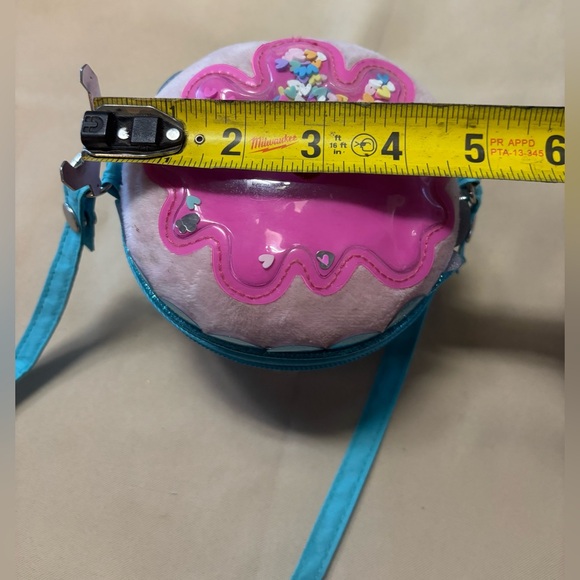 Cupcake Bag Purse Girls Blue Glitter Sprinkles Crossbody Claire’s - Picture 4 of 16